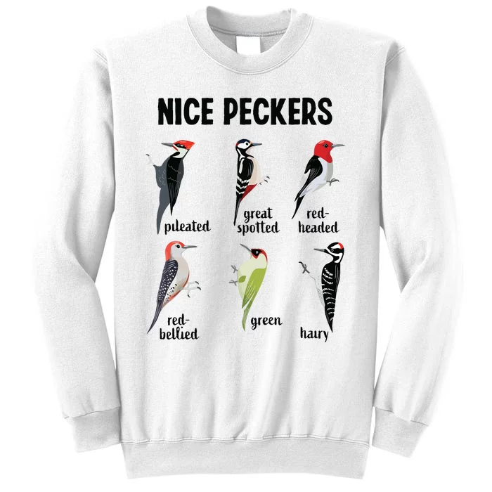 Funny Woodpecker Nice Peckers Bird Watching Sweatshirt