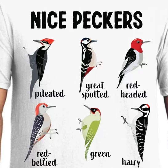 Funny Woodpecker Nice Peckers Bird Watching Pajama Set