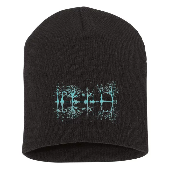 Funny Wildlife Nature Forest Trees Reflection Outdoor Forest Short Acrylic Beanie