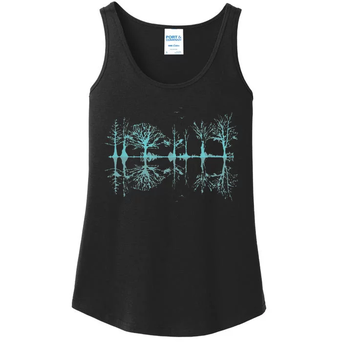 Funny Wildlife Nature Forest Trees Reflection Outdoor Forest Ladies Essential Tank