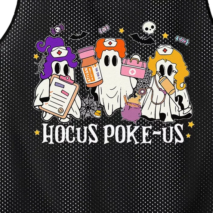 Funny Witches Nurse Spooky Nurse Costume Halloween Nursing Gift Mesh Reversible Basketball Jersey Tank