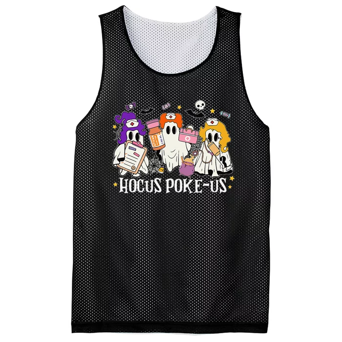 Funny Witches Nurse Spooky Nurse Costume Halloween Nursing Gift Mesh Reversible Basketball Jersey Tank