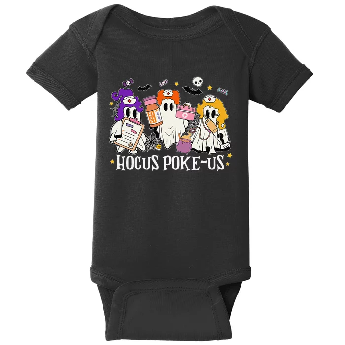 Funny Witches Nurse Spooky Nurse Costume Halloween Nursing Gift Baby Bodysuit