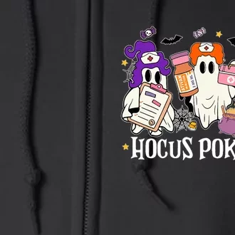 Funny Witches Nurse Spooky Nurse Costume Halloween Nursing Full Zip Hoodie