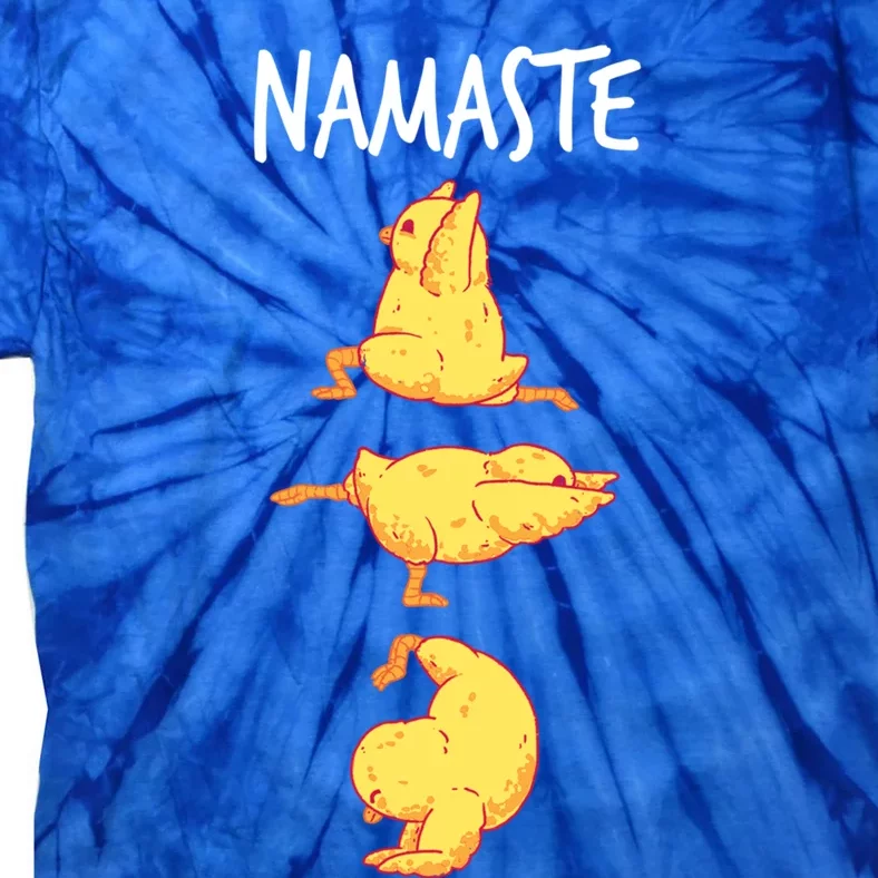 Funny Workout Namaste Chicken Yoga Pose Gift Tie-Dye T-Shirt