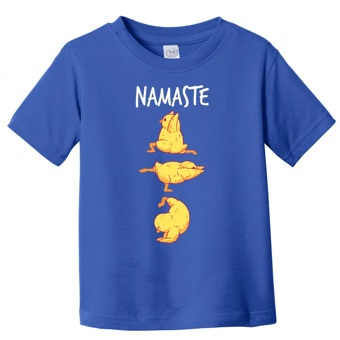 Funny Workout Namaste Chicken Yoga Pose Gift Toddler T-Shirt