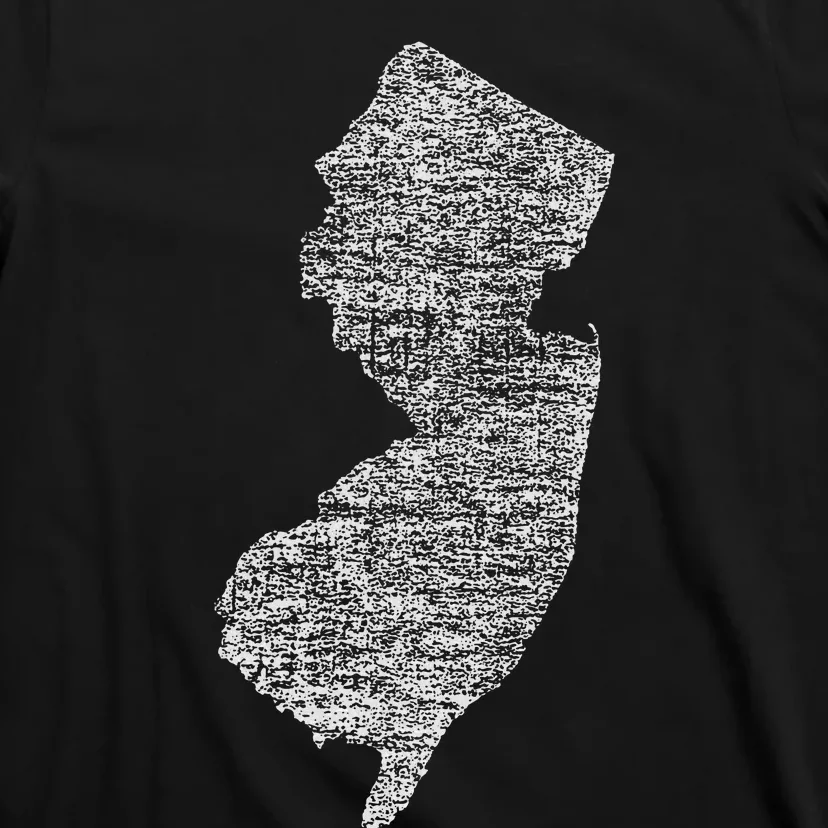 Faded White New Jersey State T-Shirt