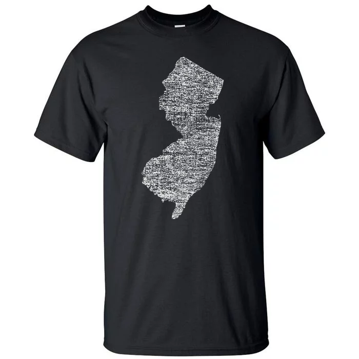 Faded White New Jersey State Tall T-Shirt