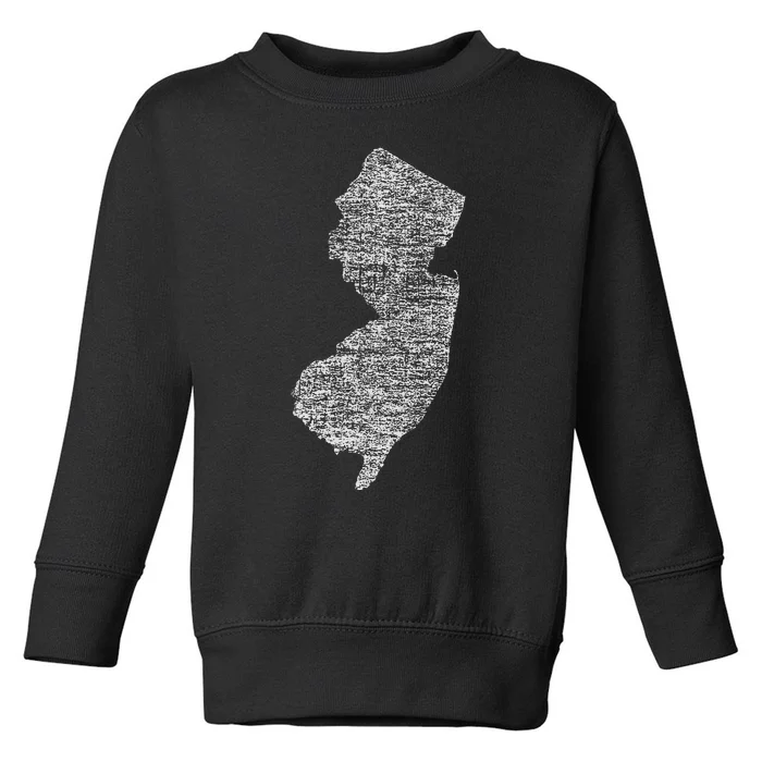 Faded White New Jersey State Toddler Sweatshirt