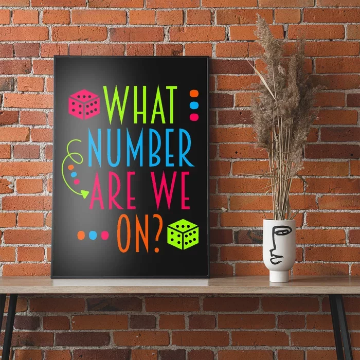 Funny What Number Are We On Bunco Dice Game Night Player Poster