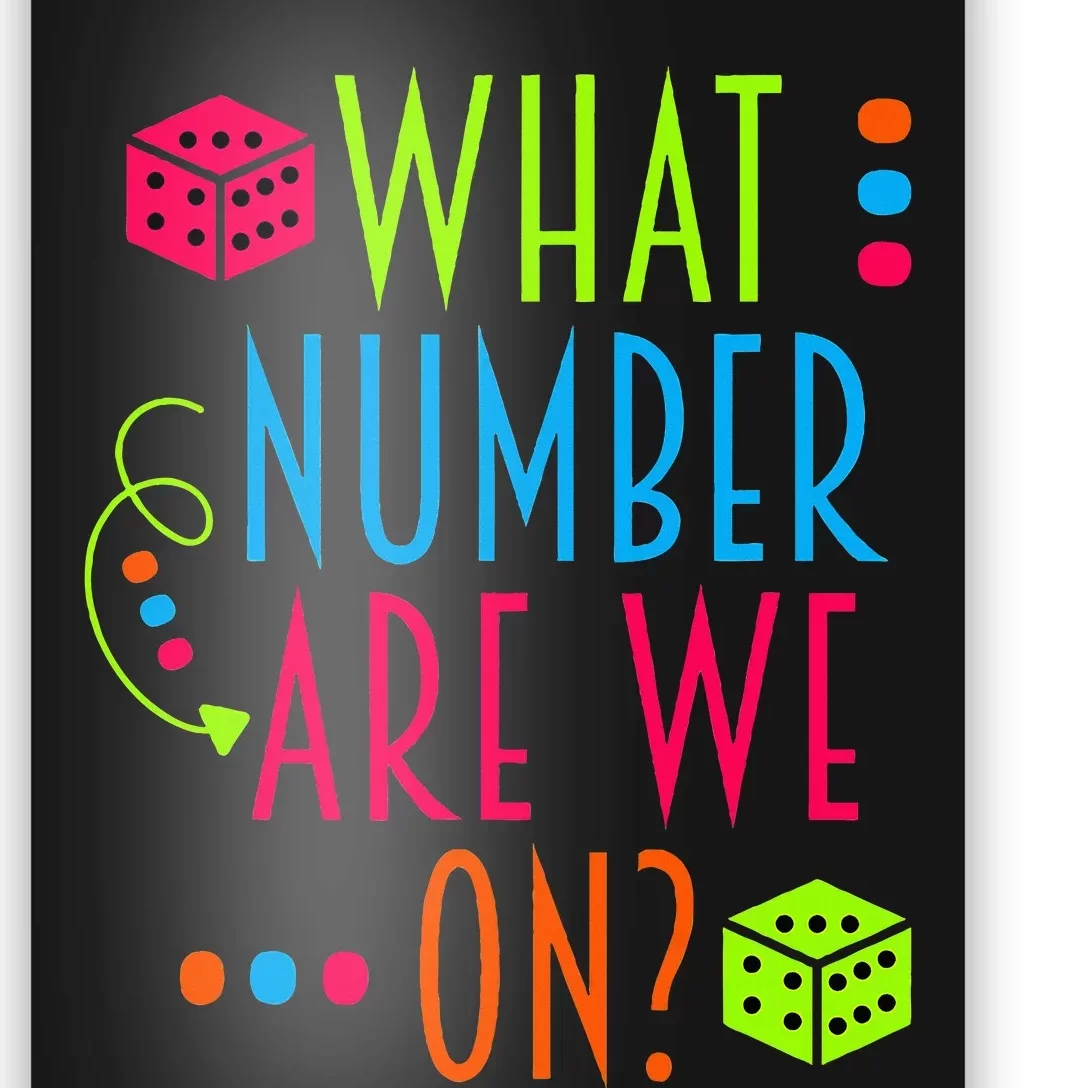 Funny What Number Are We On Bunco Dice Game Night Player Poster