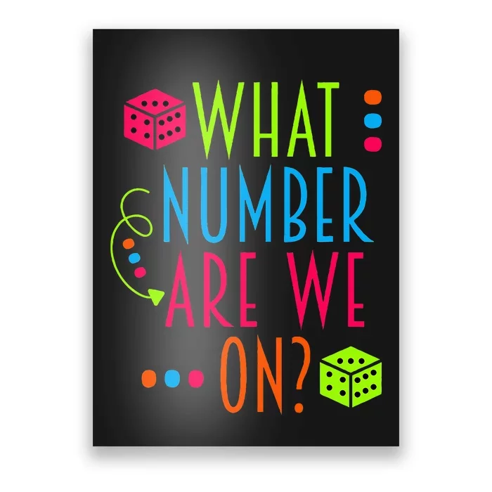 Funny What Number Are We On Bunco Dice Game Night Player Poster