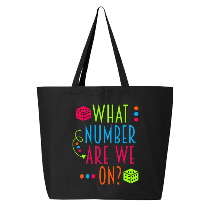 Funny What Number Are We On Bunco Dice Game Night Player 25L Jumbo Tote