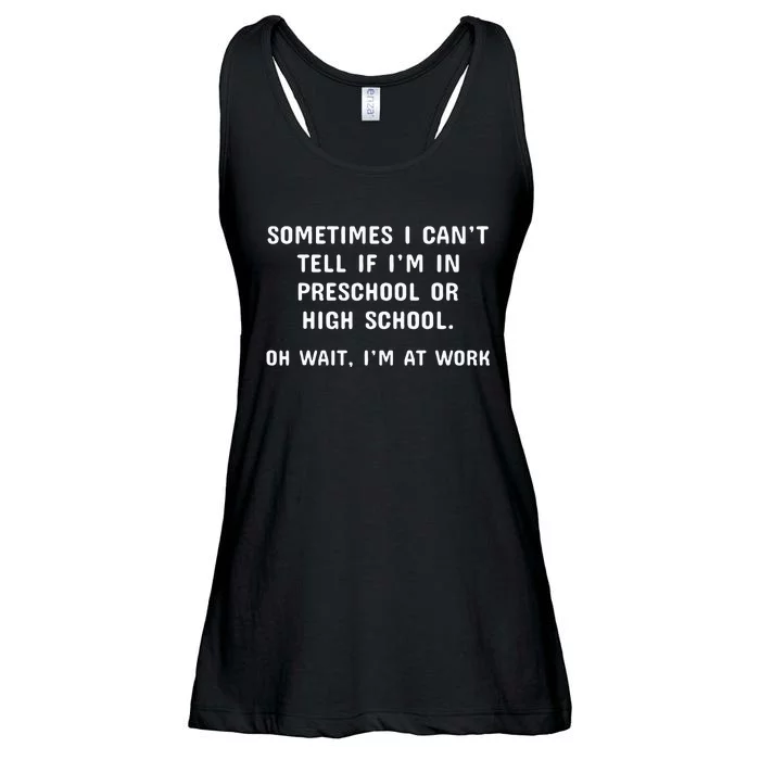 Funny Work Office Workplace Ladies Essential Flowy Tank