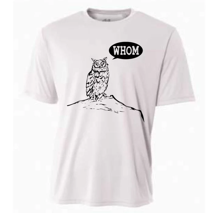 Funny Whom Owl Grammar English Teacher Cooling Performance Crew T-Shirt