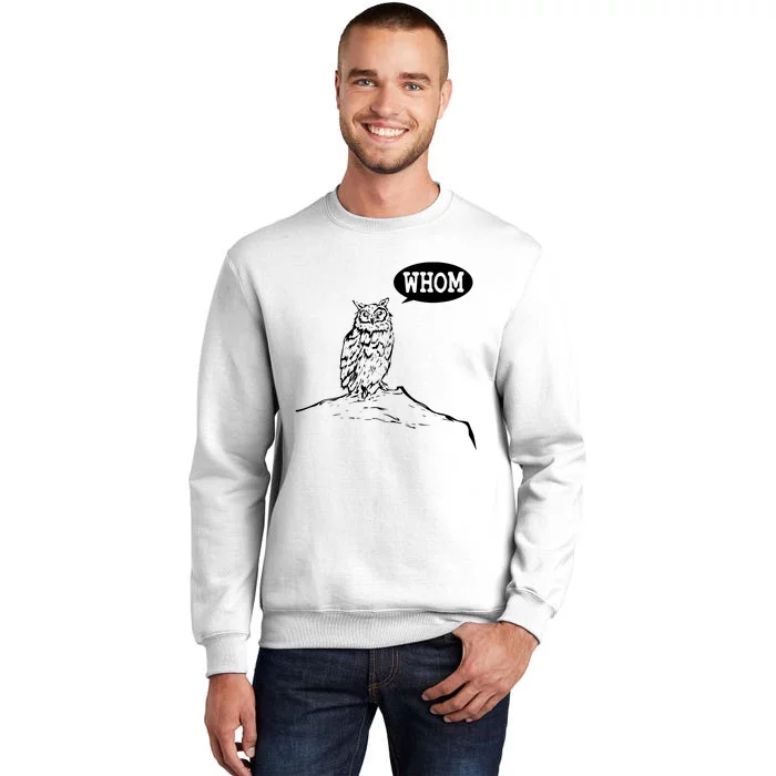 Funny Whom Owl Grammar English Teacher Sweatshirt