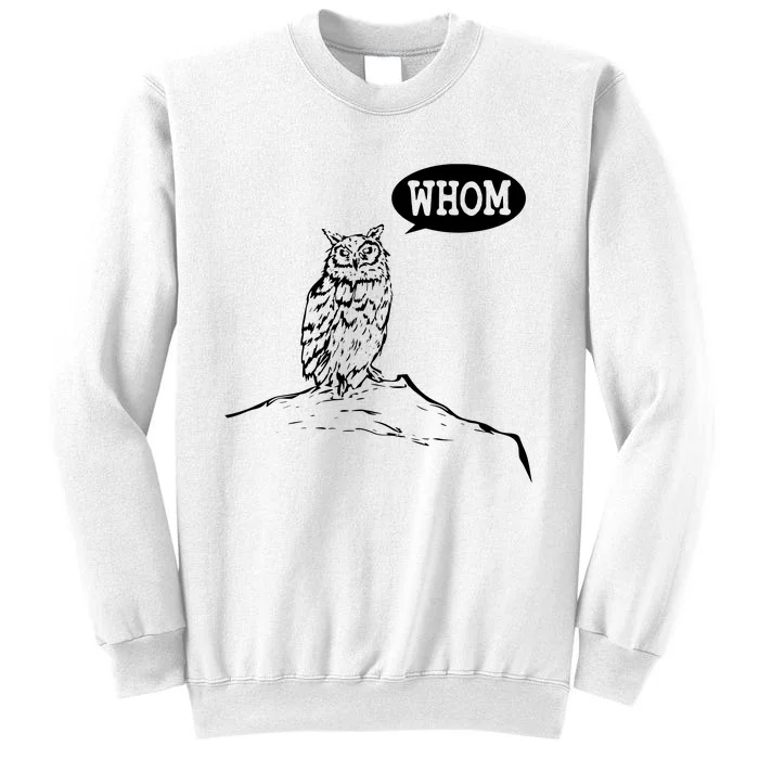 Funny Whom Owl Grammar English Teacher Sweatshirt