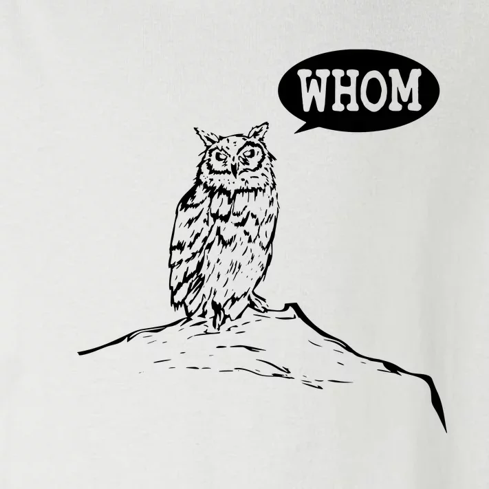 Funny Whom Owl Grammar English Teacher Toddler Long Sleeve Shirt