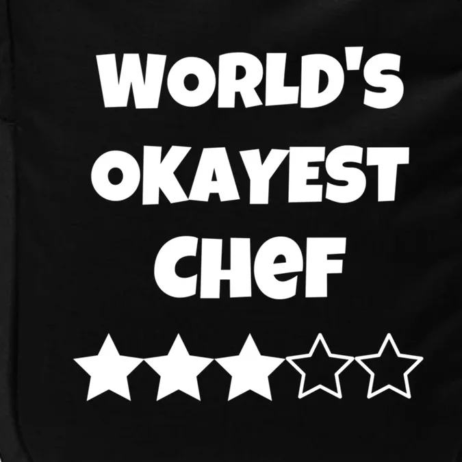 Funny Worlds Okayest Chef Cook Gift Average Star Cute Gift Impact Tech Backpack