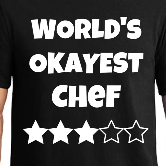 Funny Worlds Okayest Chef Cook Gift Average Star Cute Gift Pajama Set