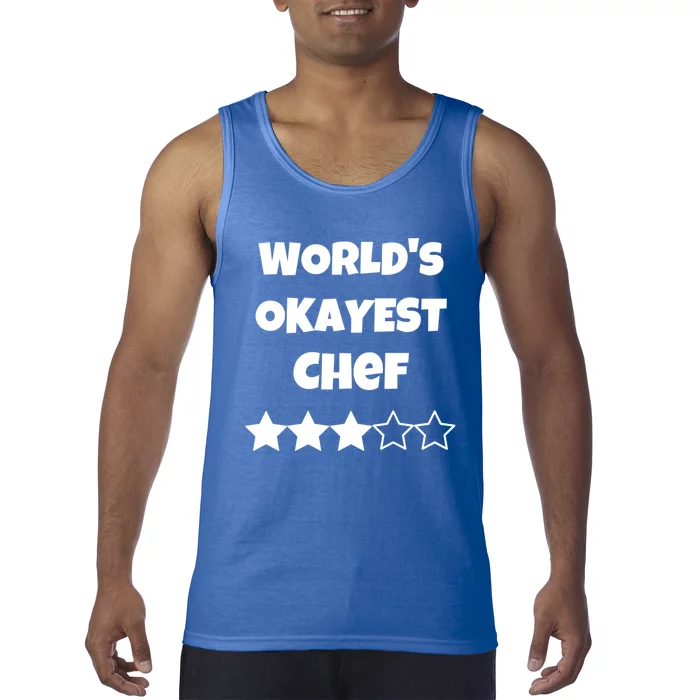 Funny Worlds Okayest Chef Cook Gift Average Star Cute Gift Tank Top