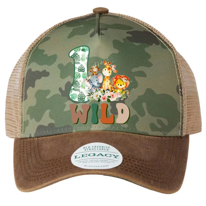 Funny Wild One 1st Birthday Safari Animal Themed Gift Legacy Tie Dye Trucker Hat