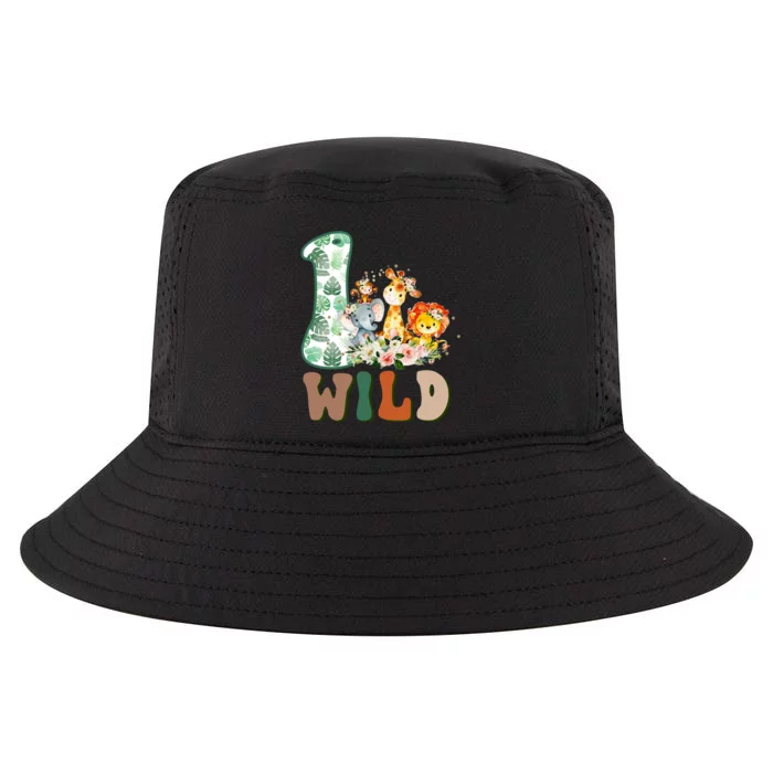 Funny Wild One 1st Birthday Safari Animal Themed Gift Cool Comfort Performance Bucket Hat