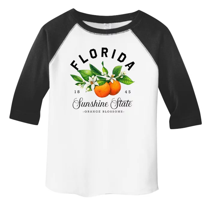 Florida Watercolor Orange Blossoms Toddler Fine Jersey T-Shirt