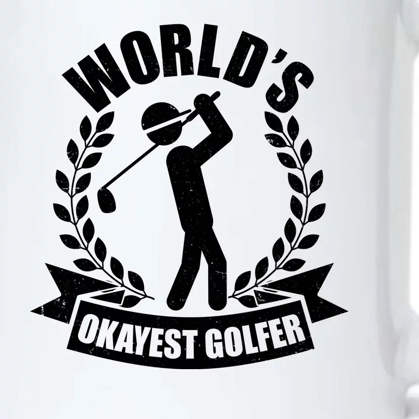 Funny Worlds Okayest Golfer Black Color Changing Mug