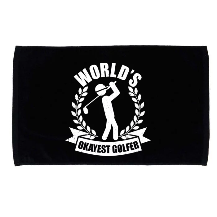 Funny Worlds Okayest Golfer Microfiber Hand Towel