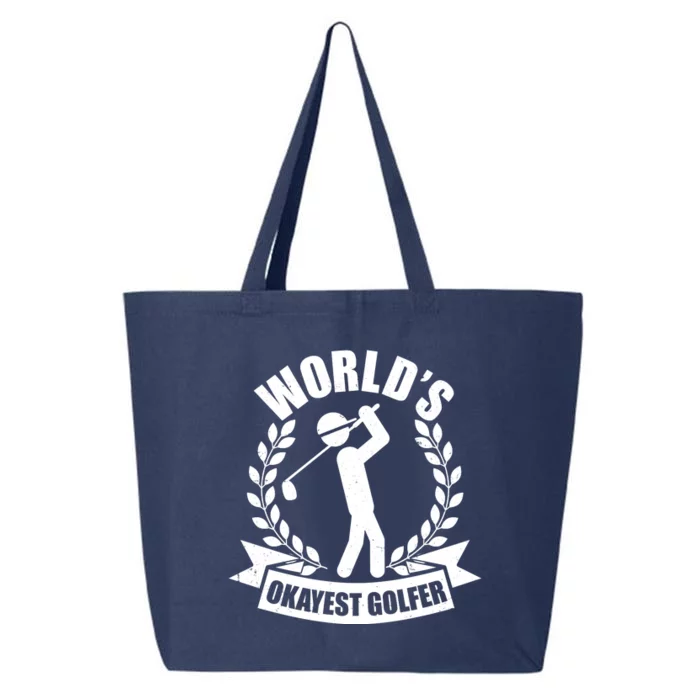 Funny Worlds Okayest Golfer 25L Jumbo Tote