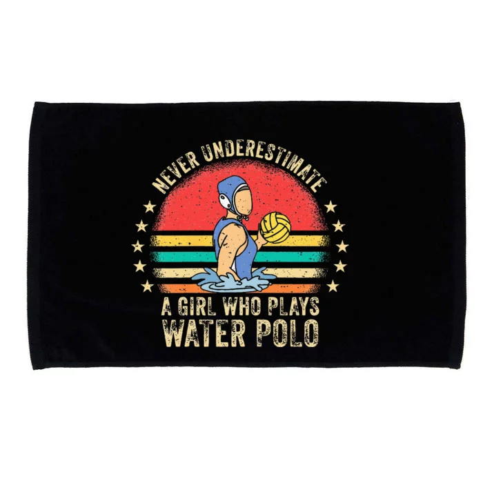 Funny Water Polo Athlete Saying Girl H2O Water Polo Player Microfiber Hand Towel