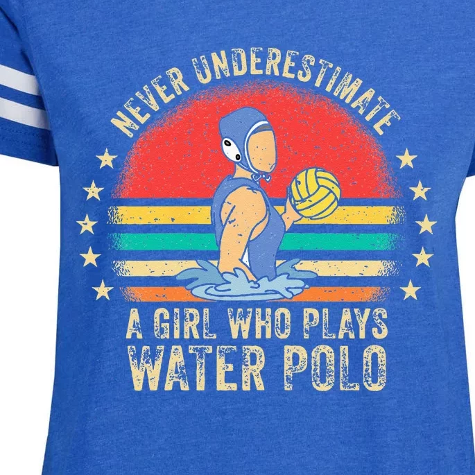 Funny Water Polo Athlete Saying Girl H2O Water Polo Player Enza Ladies Jersey Football T-Shirt