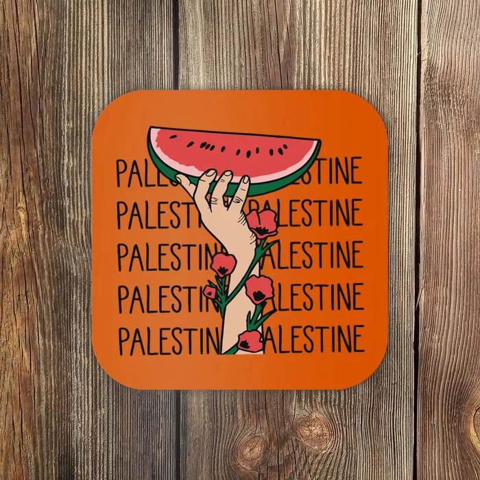 Floral Watermelon Palestine Watermelon Coaster