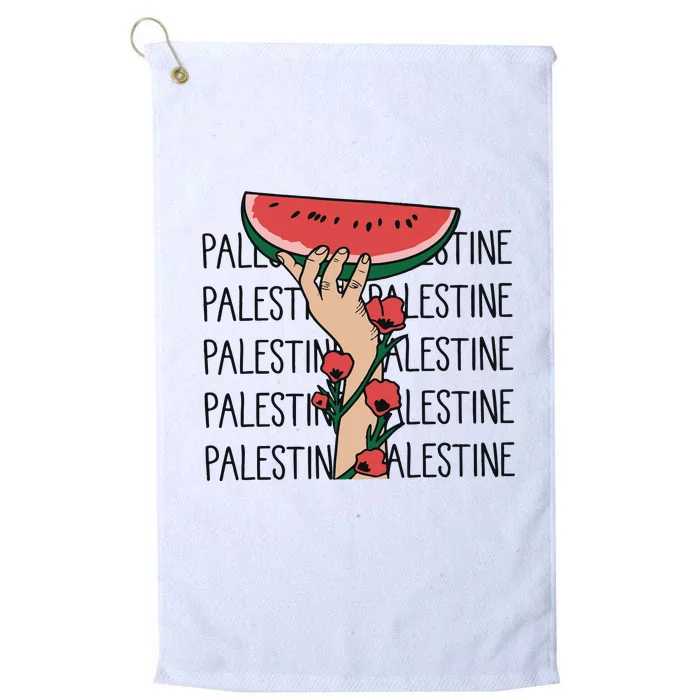 Floral Watermelon Palestine Watermelon Platinum Collection Golf Towel