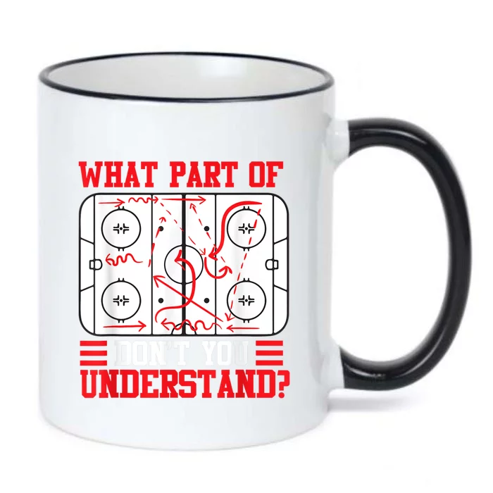 Funny What Part Of Hockey Dont You Understand Hockey Player Black Color Changing Mug