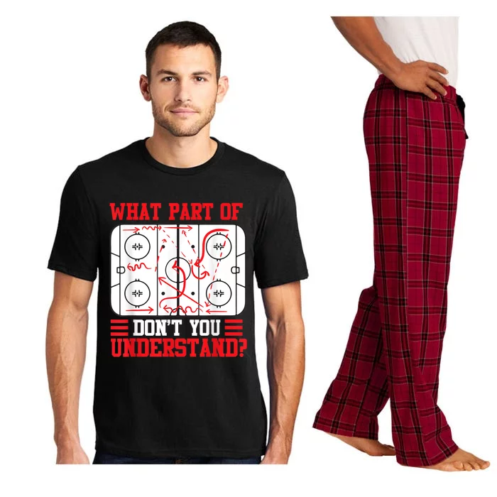 Funny What Part Of Hockey Dont You Understand Hockey Player Pajama Set