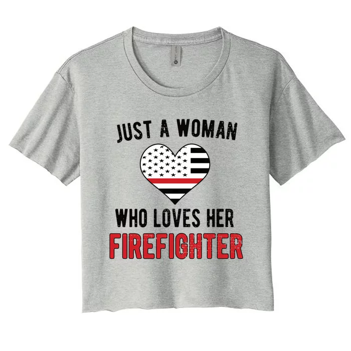 Firefighter Wife Proud Fire Wife Gift Women's Crop Top Tee