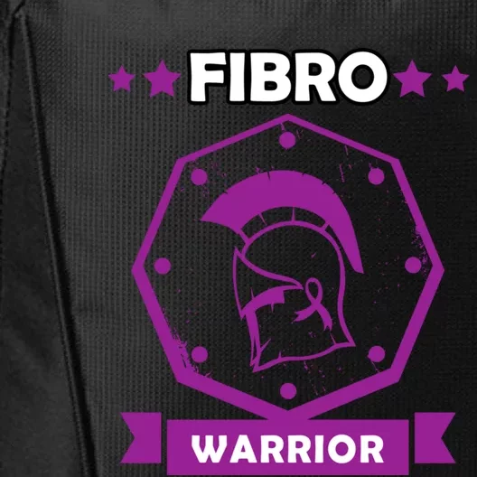 Fibro Warrior Purple Fibromyalgia Awareness Cool Gift City Backpack