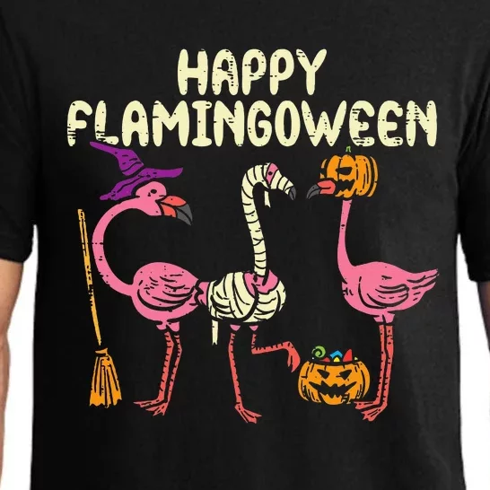 Flamingoween Witch Pumpkin Mummy Halloween Costume Pajama Set