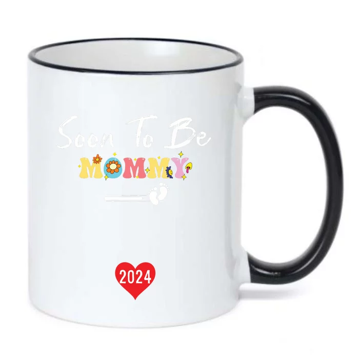 Funny Women Pregnancy Soon To Be Mommy 2024 Funny New Mom Black Color Changing Mug