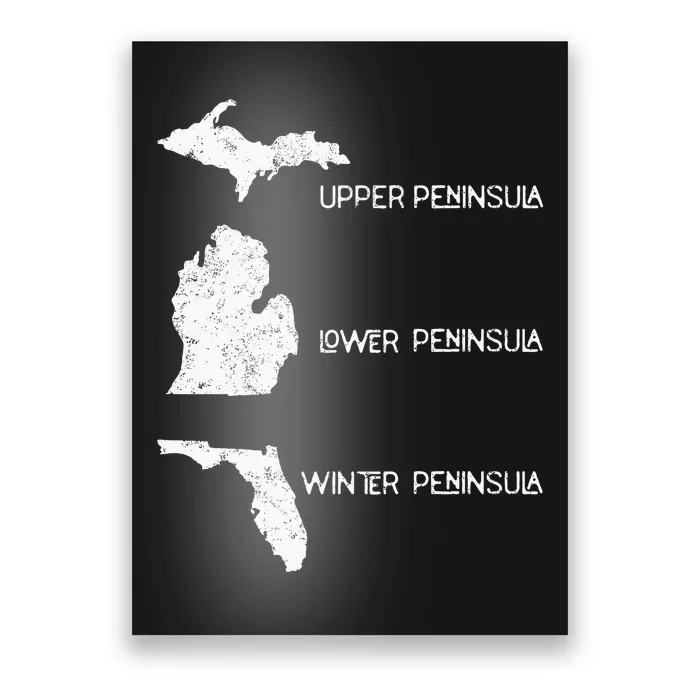 Funny Winter Peninsula Florida Vacation Michigan Michiganian Poster