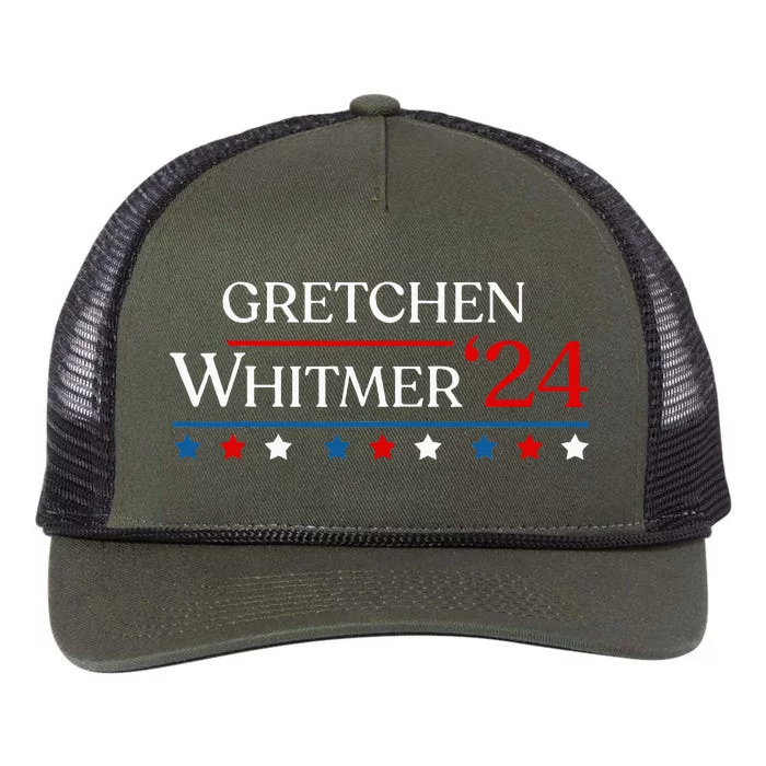 First Woman President Whitmer 2024 Gretchen Whitmer 47 Vote Retro Rope Trucker Hat Cap