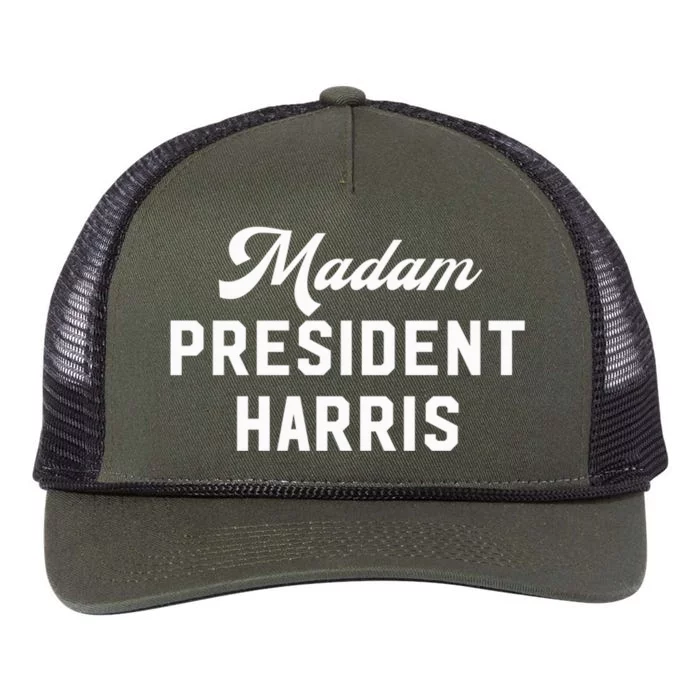 First Woman President For President 2024 Election Retro Rope Trucker Hat Cap