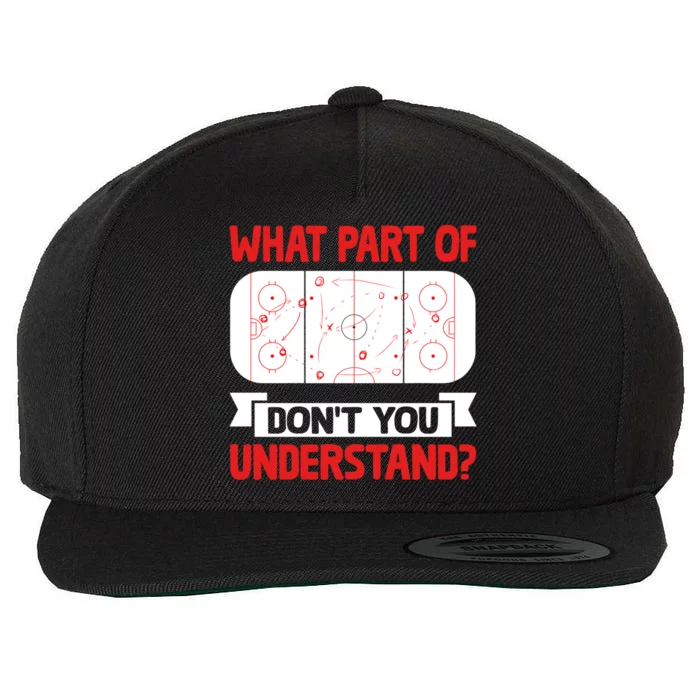 Funny What Part Of Hockey DonT You Understand Hockey Player Cool Gift Wool Snapback Cap