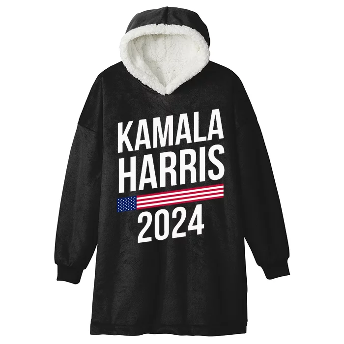 First Woman President Harris 2024 Usa Kamala Harris 47 Vote Hooded Wearable Blanket