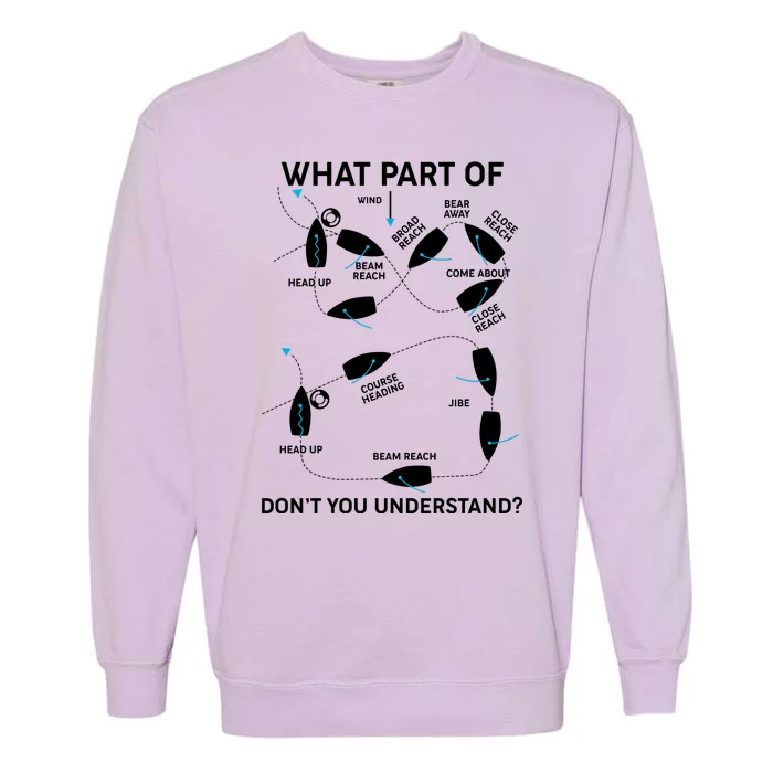 Funny What Part Of Don't You Understand Boating Expert Garment-Dyed Sweatshirt