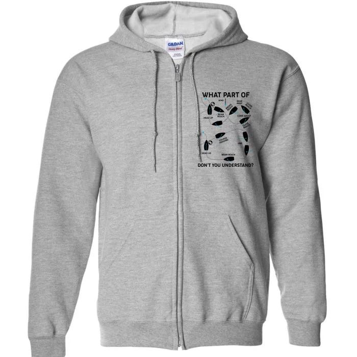 Funny What Part Of Don't You Understand Boating Expert Full Zip Hoodie