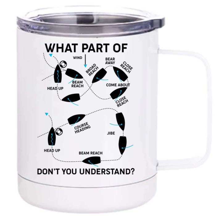 Funny What Part Of Don't You Understand Boating Expert Front & Back 12oz Stainless Steel Tumbler Cup