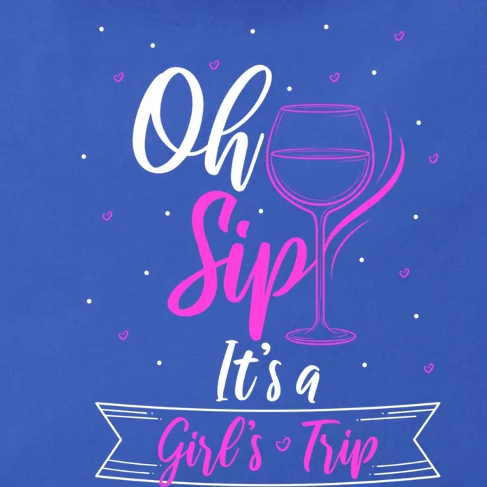 Fun Wine Party Travel Trip Oh Sip Its A Trip Gift Zip Tote Bag